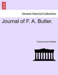 Journal of F. A. Butler.
