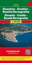 Slovenia - Croatia - Bosnia-Herzegovina Road Map 1:500 000