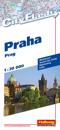 Praha 1:20 000 (laminoitu, ydinkeskustan kartta)