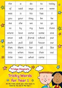 Fridge Magnets Tricky Words for Year 1