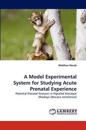 A Model Experimental System for Studying Acute Prenatal Experience