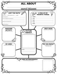 Graphic Organizer Posters: All-About-Me Web: Grades 3-6: 30 Fill-In Personal Posters for Students to Display with Pride