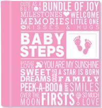 Baby Steps: Baby's First-Year Album (Girl's Baby Book)