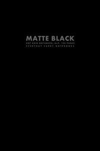 Matte Black Dot Grid Notebook, 6x9, 100 Pages