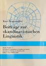 Beitrage zur skandinavistischen Linguistik
