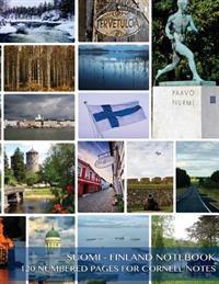 Suomi - Finland Notebook 120 Numbered Pages for Cornell Notes: Notebook for Cornell Notes with Images of Finland Cover - 8.5x11 Ideal for Studying, In