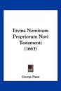 Etyma Nominum Propriorum Novi Testamenti (1663)