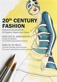 20th Century Fashion: Postcard Colouring Book