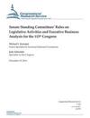 Senate Standing Committees' Rules on Legislative Activities and Executive Business: Analysis for the 113th Congress