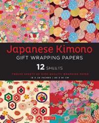 Japanese Kimono Gift Wrapping Papers: 12 Sheets of High-Quality 18 X 24 Inch Wrapping Paper