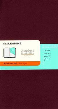 Moleskine Chapters Journal, Slim Large, Ruled, Plum Purple Cover