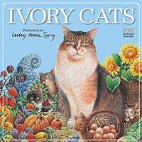 Ivory Cats by Lesley Anne Ivory Square 12x12 Calendar