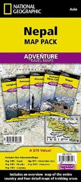 National Geographic Adventure Travel Maps Nepal Map Pack