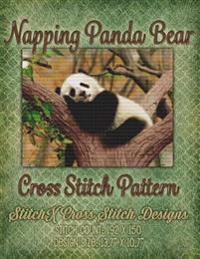 Napping Panda Bear Cross Stitch Pattern