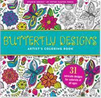 Butterfly Designs Artist's Coloring Book (31 Stress-Relieving Designs)