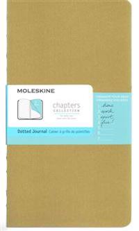 Moleskine Chapters Journal, Slim Large, Dotted, Tawny Olive Cover