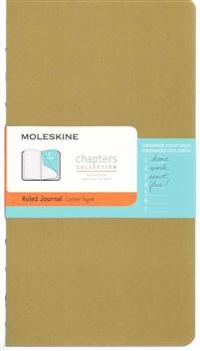 Moleskine Chapters Journal, Slim Large, Ruled, Tawny Olive Cover
