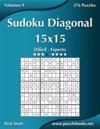 Sudoku Diagonal 15x15 - Difícil a Experto - Volumen 9 - 276 Puzzles