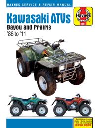 Haynes Kawasaki ATVs Bayou 220/250/300 and Prairie '86 to '11 Service and Repair Manual