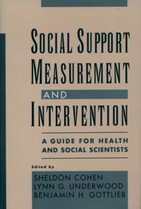 Social Support Measurement and Intervention A Guide for Health and Social Scientists
