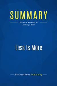 Summary: Less Is More - Jason Jennings