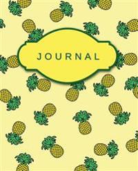 Journal (Yellow Pineapples): Cute Notebook Bullet Journal Diary Pineapple and Turquoise Cover Design with Inspirational Quotes Inside