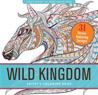 Wild Kingdom Adult Coloring Book (31 Stress-Relieving Designs)