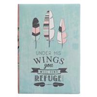 Journal Printed Lux-Leather Under His Wings Psalm 91: 4