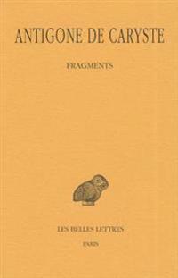 Antigone de Caryste, Fragments