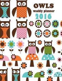 Owls Weekly Planner 2016: 16-Month Engagement Calendar, Diary and Planner