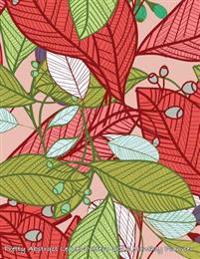 Pretty Abstrqct Leaves Pattern 2016 Monthly Planner