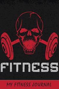 My Fitness Journal: Red Fitness Gym LOGO, 6 X 9, 50 Daily Fitness Logs