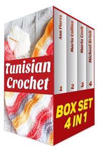 Tunisian Crochet Box Set 4 in 1: 65 Tunisian Crochet Stitches and Patterns: (Tunisian Crochet Afghan Patterns, Tunisian Crochet for Beginners, Tunisia