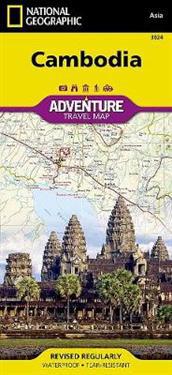 National Geographic Adventure Travel Map Cambodia
