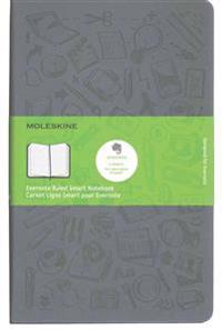 Moleskine Evernote Smart Ruled Notebook Large Hard Cover Slate Grey