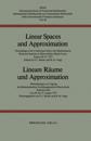 Linear Spaces and Approximation / Lineare Raume und Approximation
