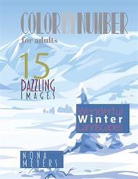 Color by Number for Adults: Wonderful Winter Landscapes