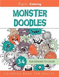 Monster Doodles: Coloring Book for Adults
