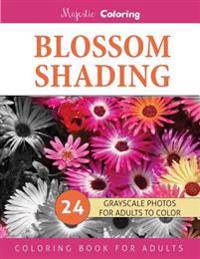 Blossom Shading: Grayscale Photo Coloring Book for Grown Ups