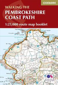Pembrokeshire coast path map booklet - 1:25,000 os route mapping