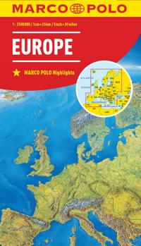 MARCO POLO Länderkarte Europa, physisch 1:2 500 000