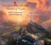 Thomas Kinkade Painter of Light with Scripture 2017 Deluxe Wall Calendar