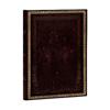 Black Moroccan (Old Leather Collection) Midi Lined Hardcover Journal (Elastic Band Closure)