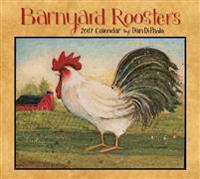 Barnyard Roosters 2017 Deluxe Wall Calendar