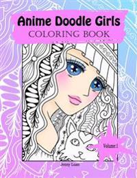 Anime Doodle Girls: Coloring Book