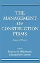 The Management of Construction Firms: Aspects of Theory