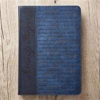 Journal Lux-Leather Serenity Prayer Blue