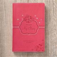 Journal Lux-Leather Prompted My Life My Story Pink