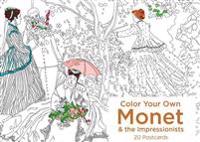 Color Your Own Monet and the Impressionists 20 Postcards
