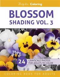 Blossom Shading Vol. 3: Stress Relieving Grayscale Photo Coloring for Adults